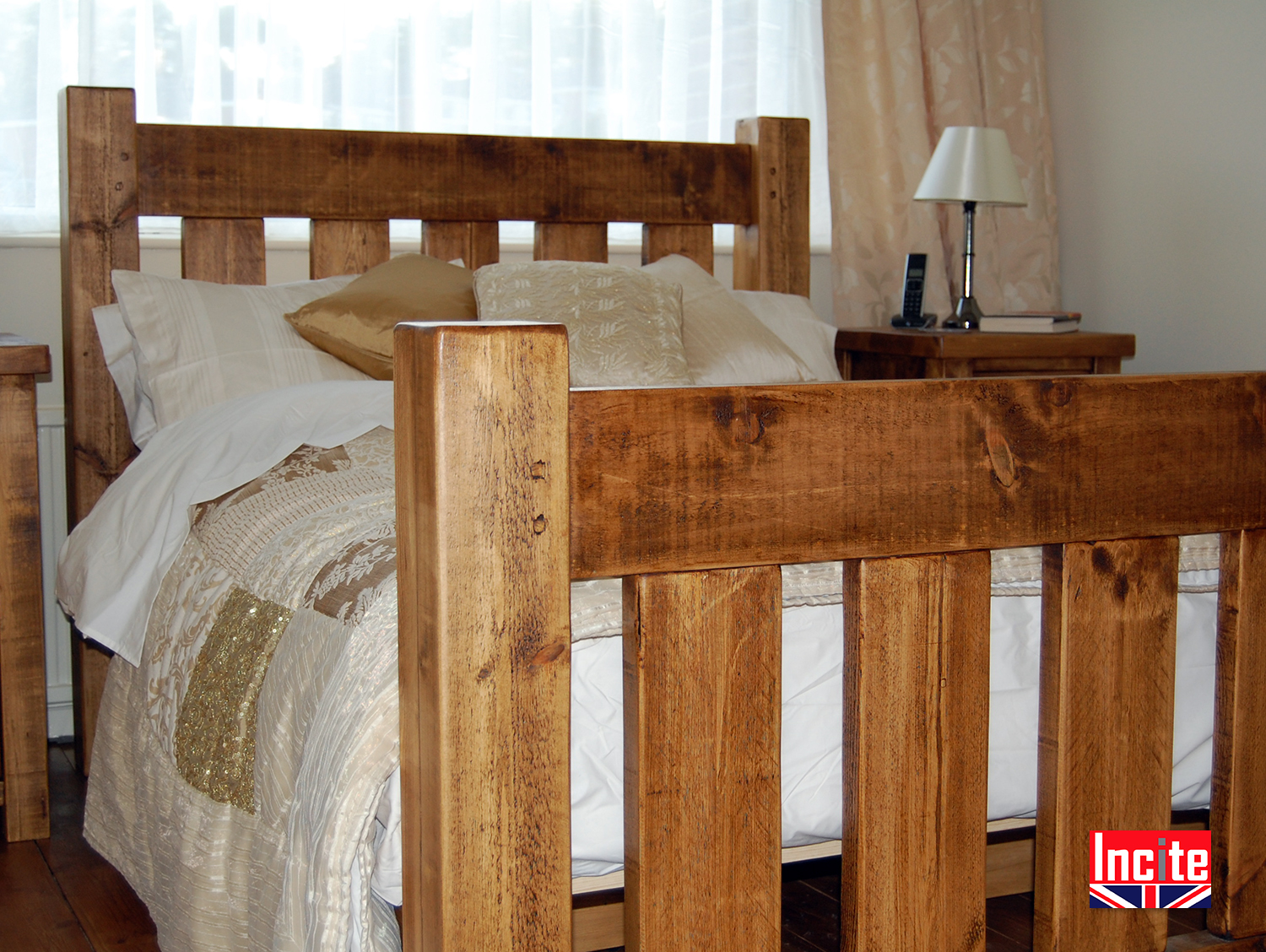 Handcrafted in Derbyshire Plank Wooden Slat Bed by Incite